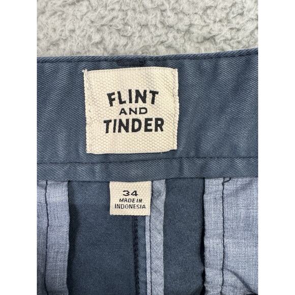 Flint And Tinder Chino Shorts Mens 34 Navy Huckberry Stretch Casual - Picture 10 of 11